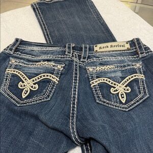 Rock Revival The Denim Icons The Irene Easy Boot Cut Rhinestone Accents Size 29